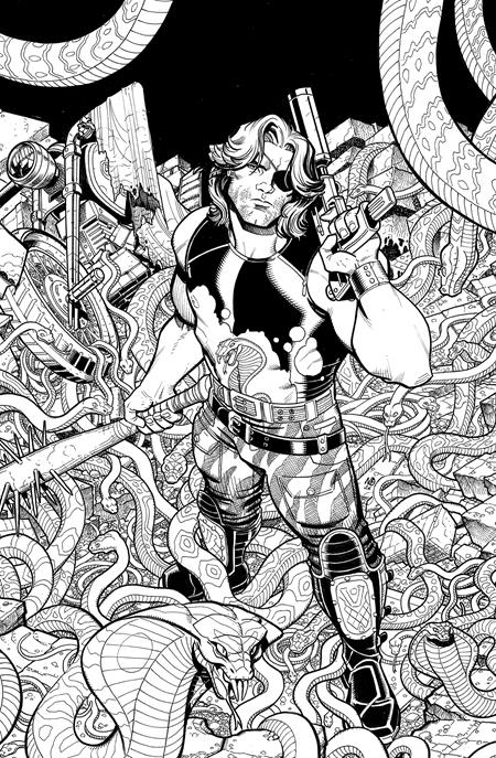 ESCAPE FROM NEW YORK ESCAPE FROM CHICAGO #1 2ND PTG CVR B NICK BRADSHAW JIM CHARALAMPIDIS B&W VAR — Cover