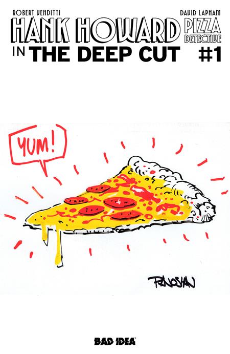 HANK HOWARD PIZZA DETECTIVE THE DEEP CUT #1 (ONE SHOT) CVR I INC 1:100 PIZZA BY DAN PANOSIAN PIZZA BY VAR — Cover