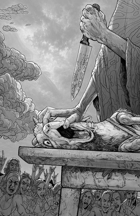 IT DEMANDS SACRIFICE #3 (OF 4) CVR E INC 1:50 ADAM POLLINA B&W VIRGIN VAR — Cover