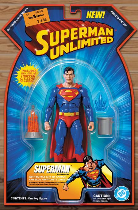 SUPERMAN UNLIMITED #20 CVR B JASON GEYER SUPERMAN WITH KANDOR ACTION (FIGURE) COMICS CARD STOCK VAR — Cover