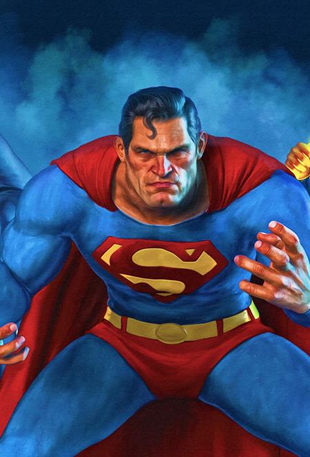 JUSTICE LEAGUE UNLIMITED #26 CVR C MARK SPEARS 3-PART CONNECTING SUPERMAN CARD STOCK VAR — Cover
