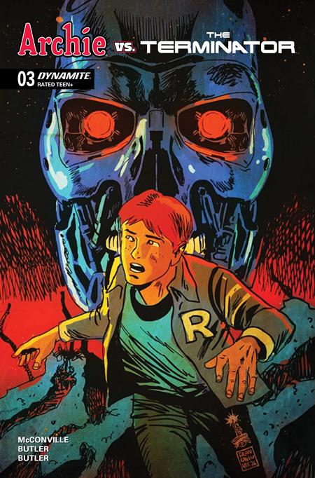 ARCHIE VS THE TERMINATOR #3 CVR E FRANCESCO FRANCAVILLA METAL PREMIUM VAR — Cover