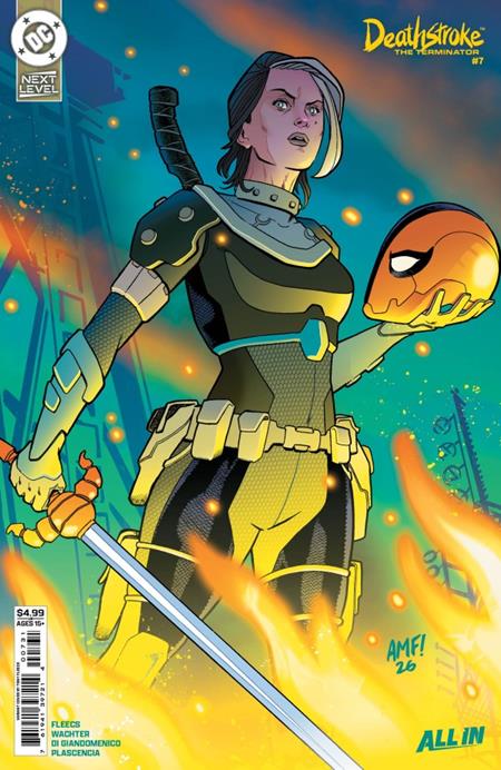 DF DEATHSTROKE THE TERMINATOR #7 VARIANT SIGNED BY TONY FLEECS — Cover