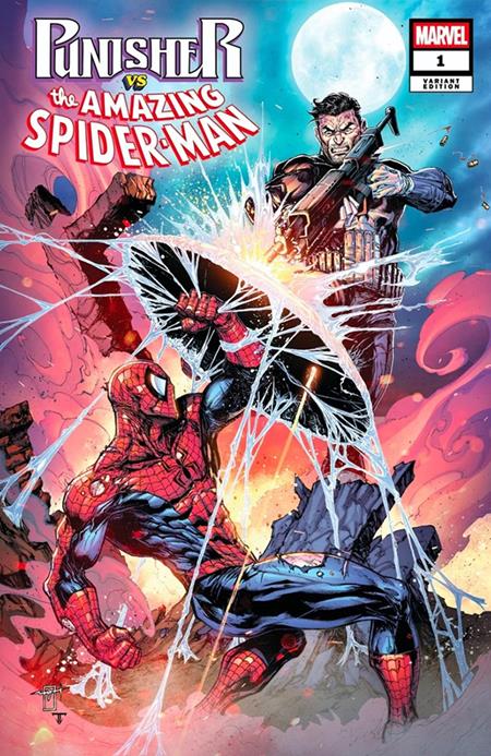 DF PUNISHER VS SPIDERMAN #1 JONATHAN URIBE COMICXPOSURE EXCLUSIVE — Cover