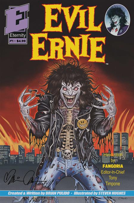 EVIL ERNIE #1 35TH ANNIVERSARY FACSIMILE EDITION CVR D ERIC MACHE SIGNED EDITION SIGNED BY BRIAN PULIDO VAR — Cover