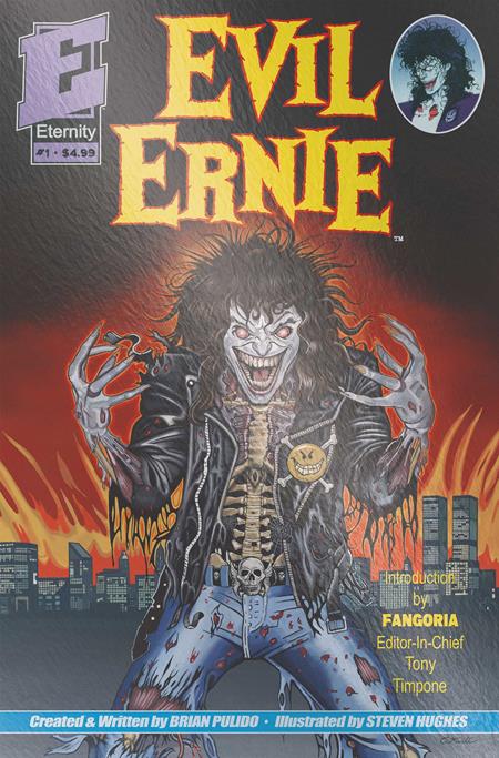 EVIL ERNIE #1 35TH ANNIVERSARY FACSIMILE EDITION CVR E ERIC MACHE METAL PREMIUM VAR — Cover