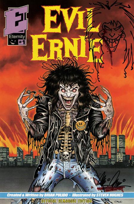 EVIL ERNIE #1 35TH ANNIVERSARY FACSIMILE EDITION CVR F ERIC MACHE REMARQUED BY BRIAN PULIDO VAR — Cover