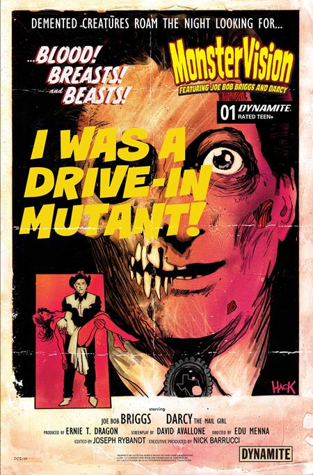 MONSTERVISION FEATURING JOE BOB BRIGGS AND DARCY #1 CVR B ROBERT HACK VAR — Cover