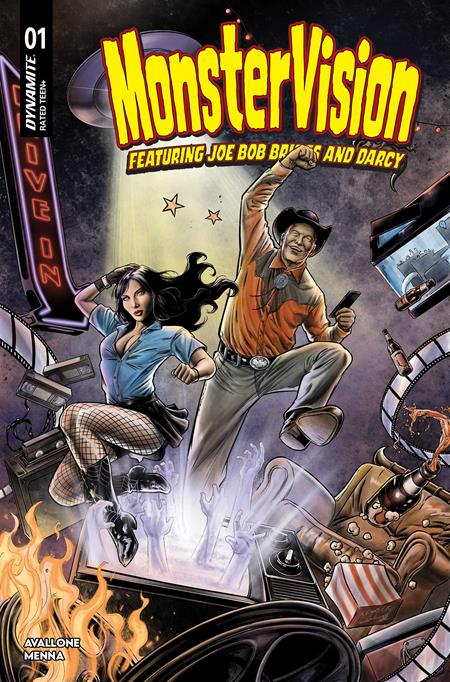 MONSTERVISION FEATURING JOE BOB BRIGGS AND DARCY #1 CVR C KEWBER BAAL VAR — Cover