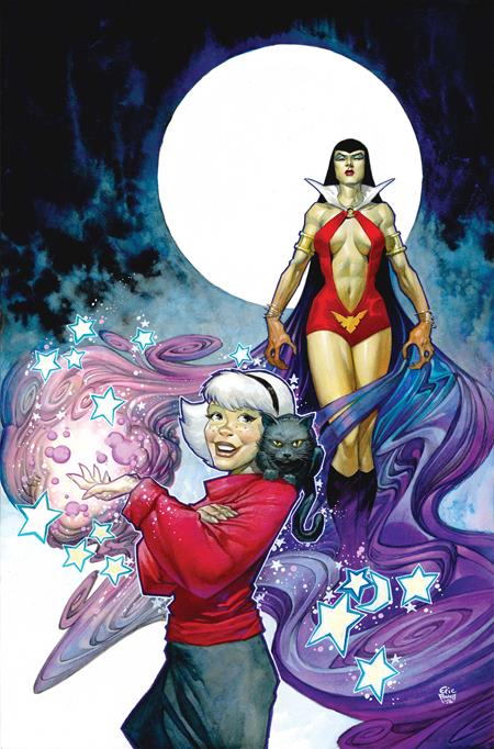 SABRINA THE TEENAGE WITCH VAMPIRELLA #1 CVR H ERIC POWELL FOIL VIRGIN VAR — Cover