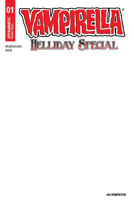 VAMPIRELLA HELLIDAY SPECIAL 2026 #1 (ONE SHOT) CVR D BLANK AUTHENTIX VAR — Cover