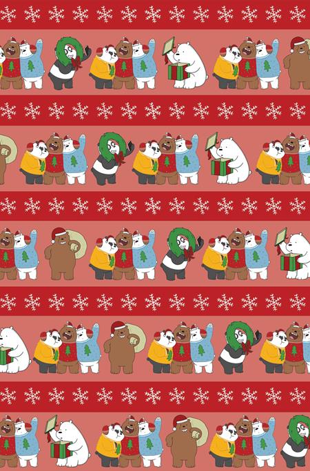 WE BARE BEARS CHRISTMAS SPECIAL #1 (ONE SHOT) CVR H INC 1:10 WRAPPING PAPER VIRGIN VAR — Cover