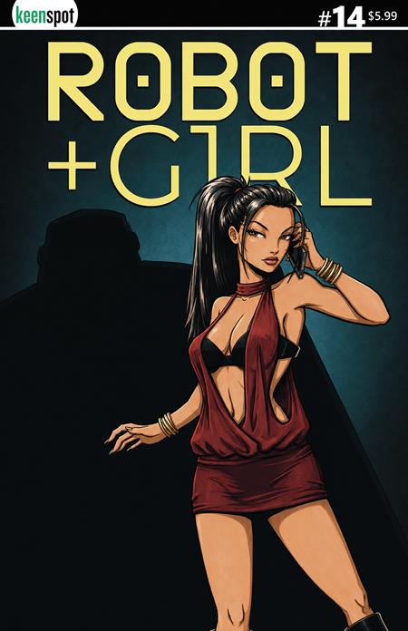 ROBOT + GIRL #14 CVR B MIKE WHITE SHADOW PERSON VAR — Cover