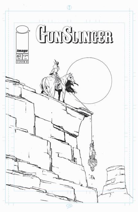 GUNSLINGER SPAWN #61 CVR B CARLO BARBERI B&W VAR — Cover