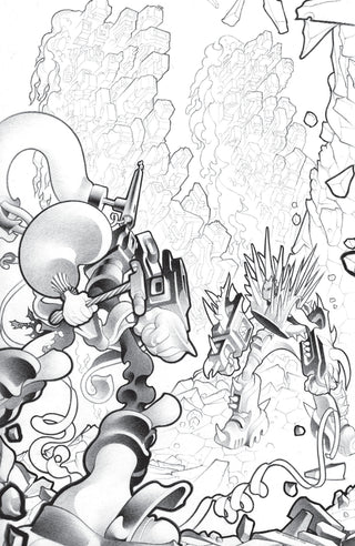 Faceless and the Family Maze of the Mechanical Aliens #2 Cover C Inc 1:10 Matt Lesniewski B&W Variant