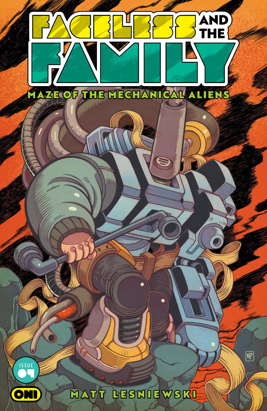 Faceless and the Family Maze of the Mechanical Aliens #4 Cover B Billy Fowler Variant — Cover