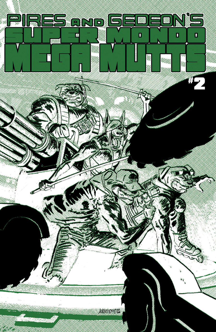 Super Mondo Mega Mutts #2 Cover B Alex Diotto Homage Variant - Cover