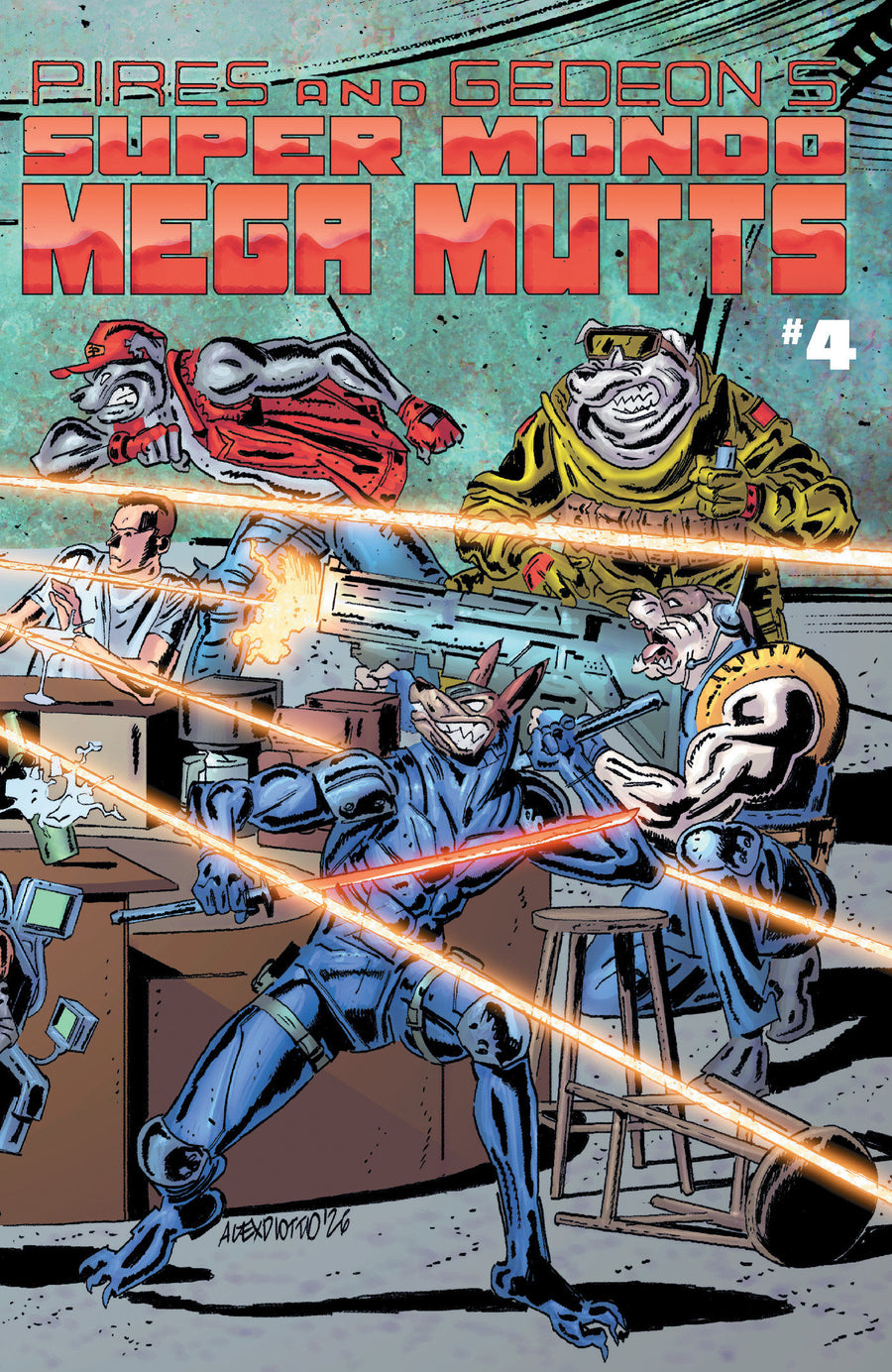 Super Mondo Mega Mutts #4 Cover B Alex Diotto Variant — Cover