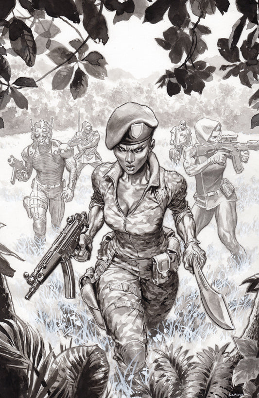 Fort Psycho #4 Cover C Lewis Larosa B&W 1:20 Variant — Cover