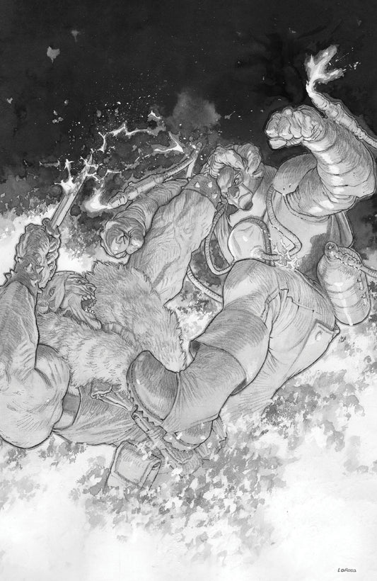 Fort Psycho #5 Cover D Lewis Larosa B&W 1:20 Variant — Cover