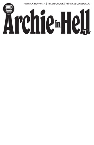 Archie in Hell #1 Cover E Blank Sketch Variant