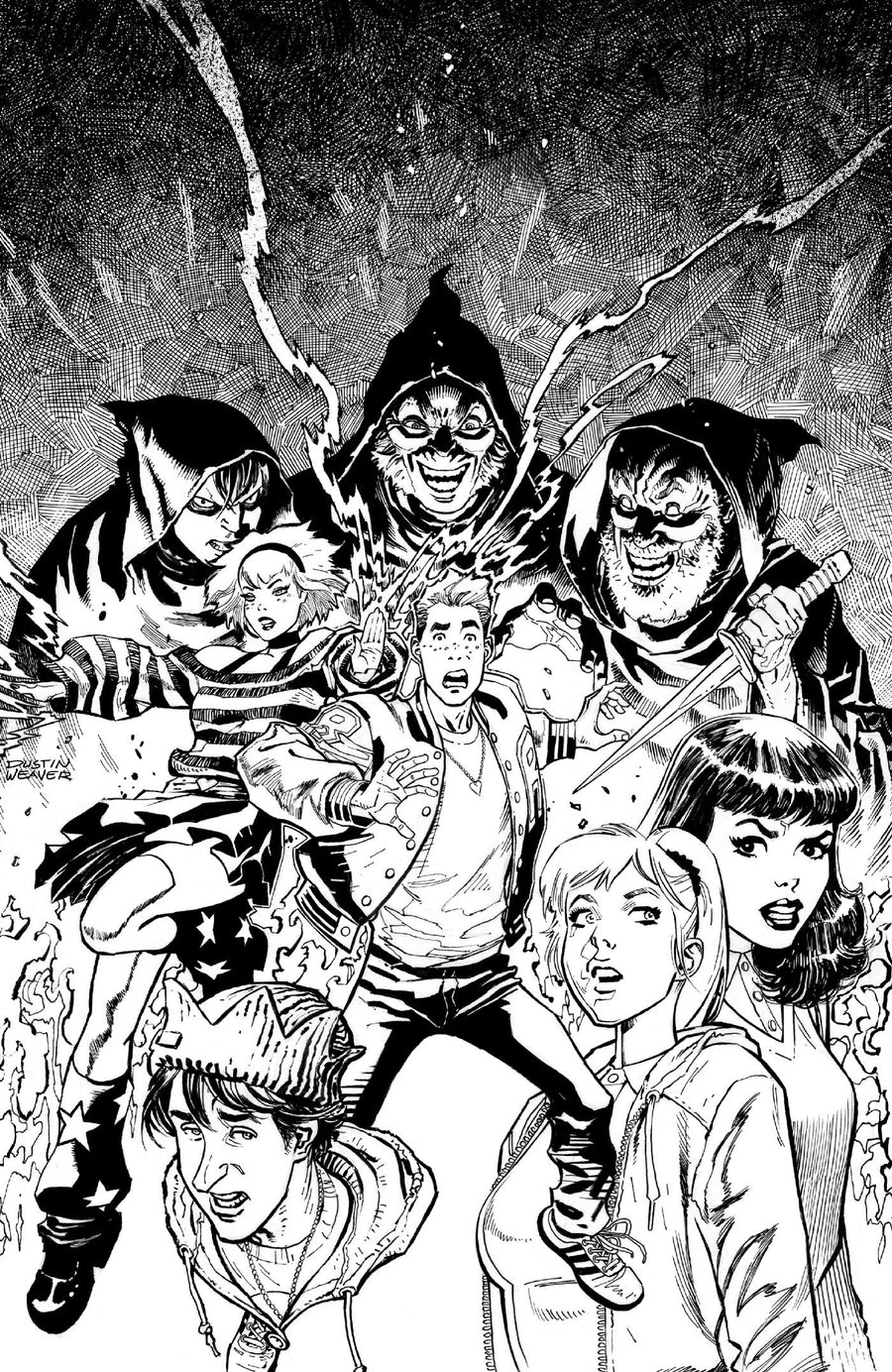 Archie in Hell #2 Cover G Dustin Weaver B&W 1:100 Variant — Cover