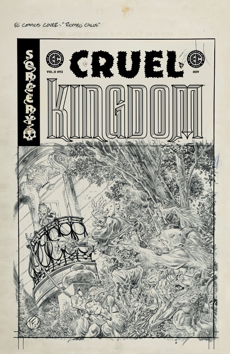 Ec Cruel Kingdom 2 #3 Cover D Tom Fowler B&W Artists Edition 1:20 Variant — Cover