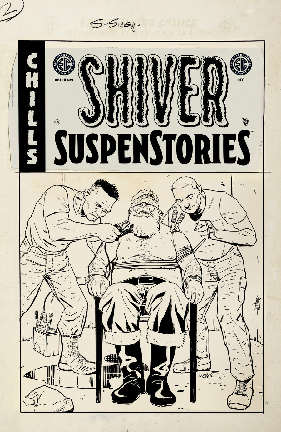 Ec Shiver Suspenstories 3 #1 Cover D Steve Lieber B&W Artist Edition 1:20 Variant — Cover