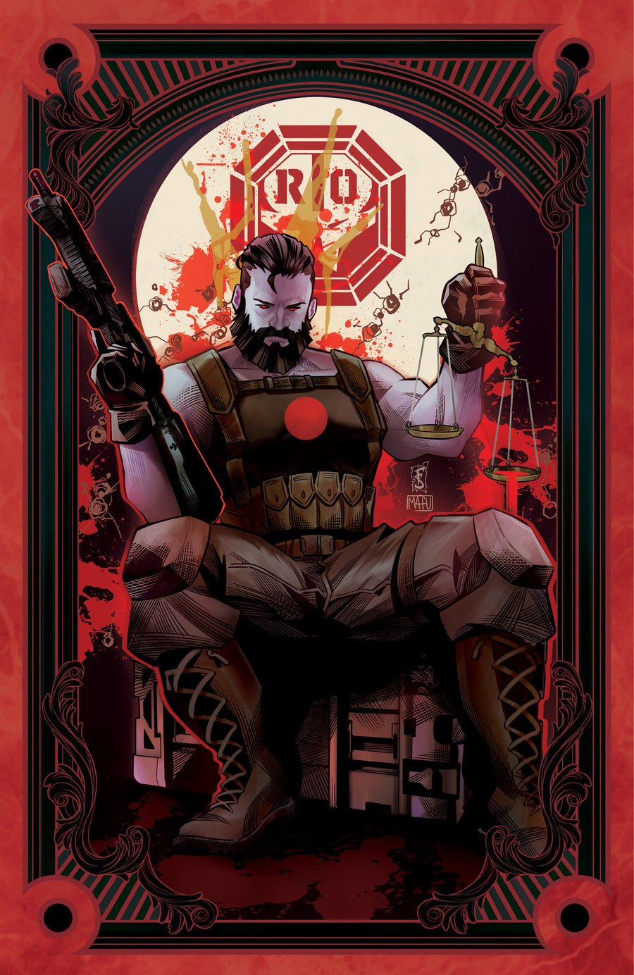 Valiant Beyond: Bloodshot #7 - Toy Soldiers #1 Variant B (Sabbatini Full Art Tarot Variant) — Cover