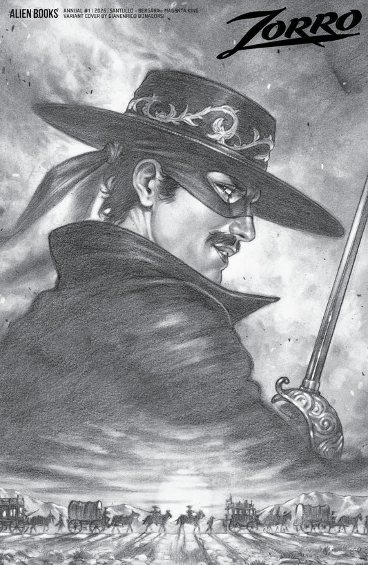 Zorro Annual #1 Variant D (Bonacorsi B&W) — Cover