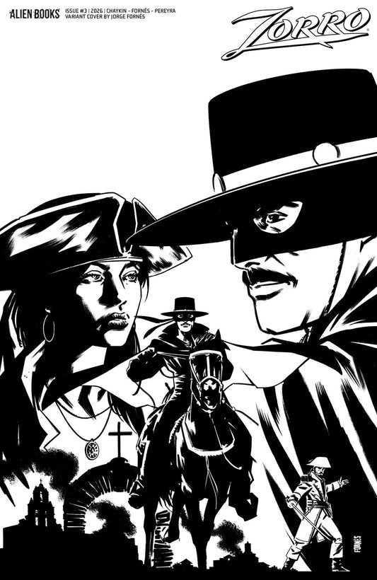 Zorro #3 Variant D (Fornés B&W) - Cover