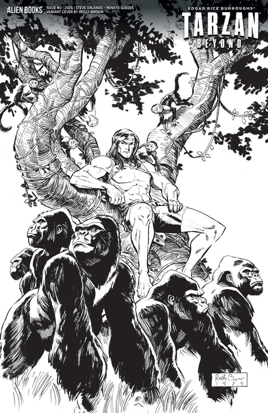 Tarzan Beyond #2 Variant D (brown B&w) - Cover