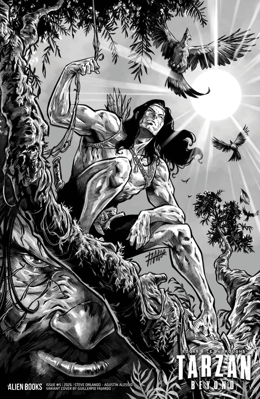 Tarzan Beyond #5 Variant D (Fajardo B&W) — Cover