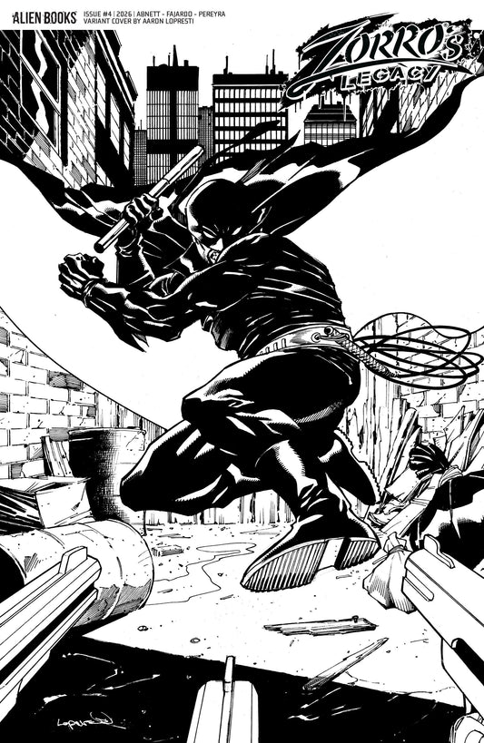 Zorro's Legacy #4 Variant D (Lopresti B&W) — Cover