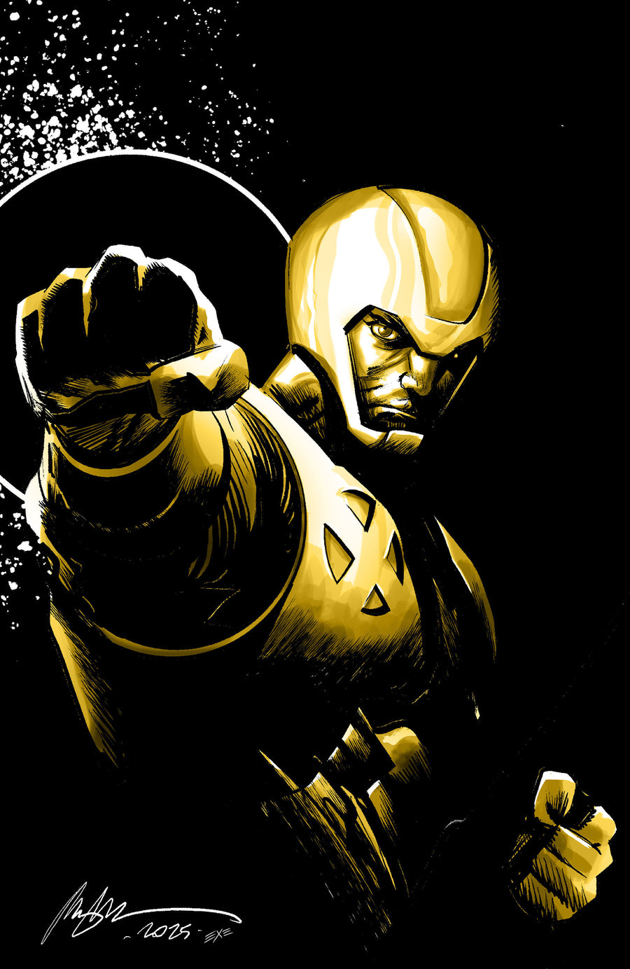 X-O Manowar: Black, White & Gold #2 Variant C (Albuquerque Full Art) — Cover