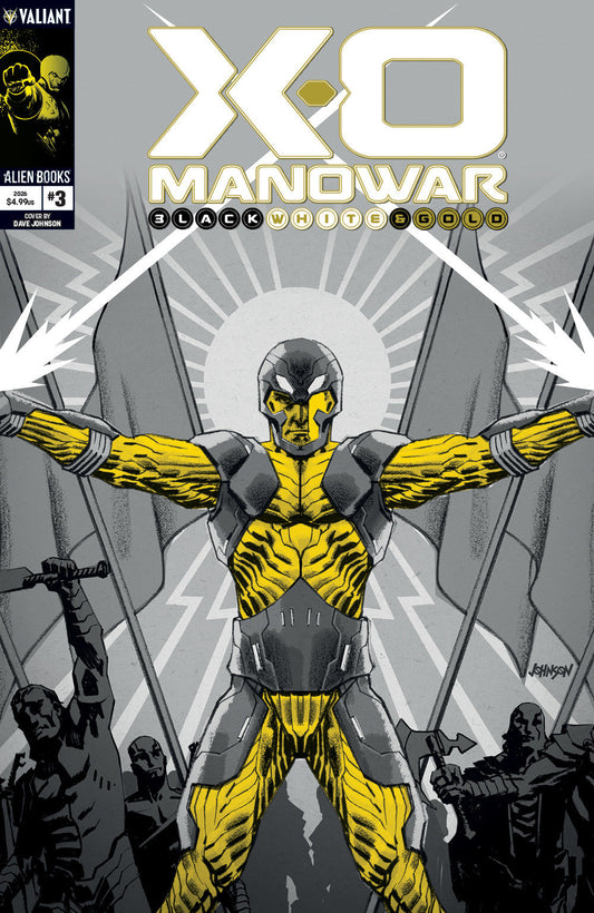 X-O Manowar: Black, White & Gold #3 Variant B (Johnson Black, White & Gold Variant) — Cover