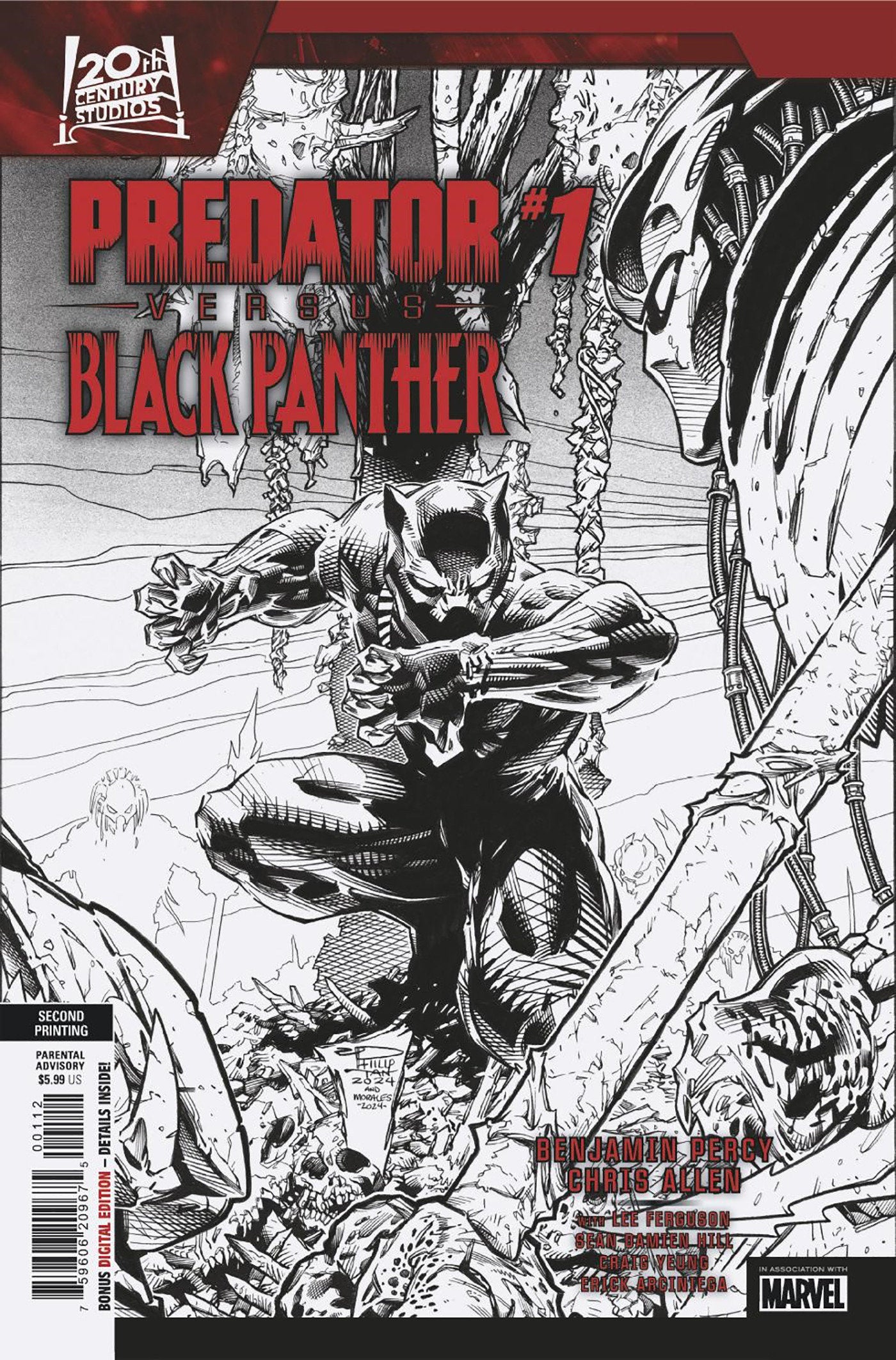 PREDATOR VS. BLACK PANTHER #1 PHILIP TAN 2ND PRINTING VARIANT