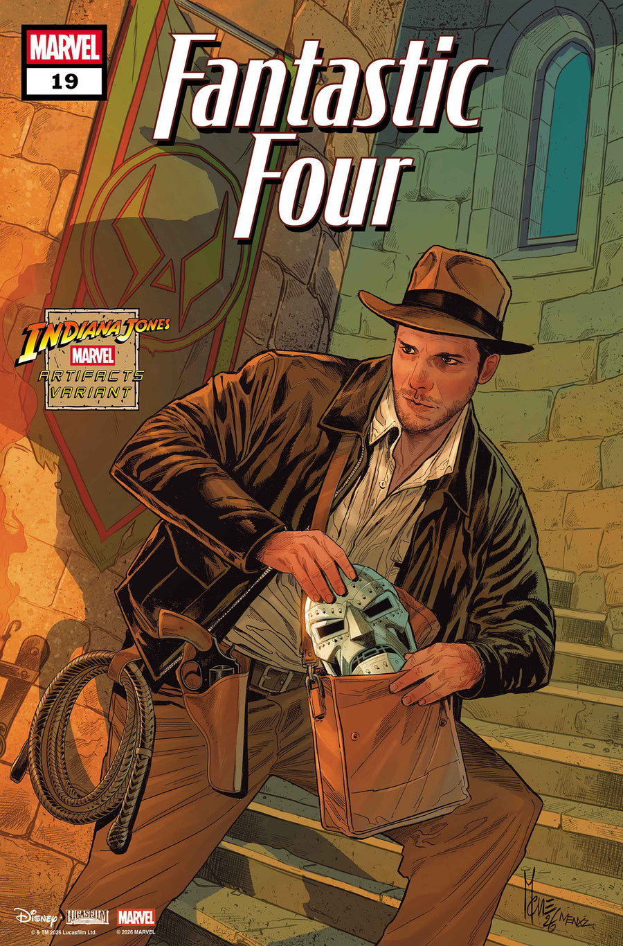 Fantastic Four #19 Marco Checchetto Indiana Jones Marvel Artifact Variant — Cover