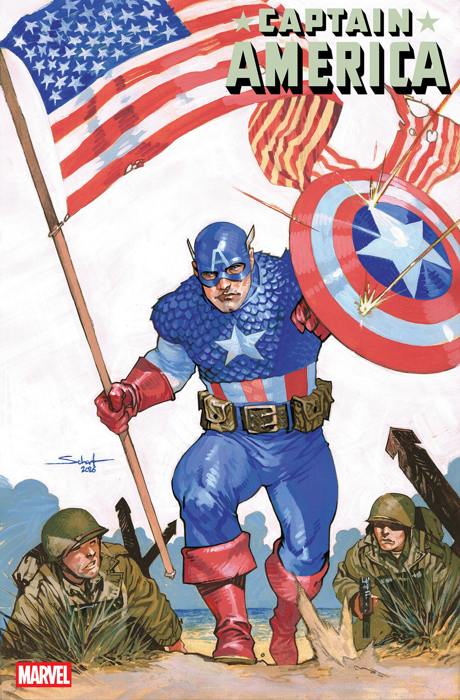 Captain America #16 Jonas Scharf Art Style Variant — Cover