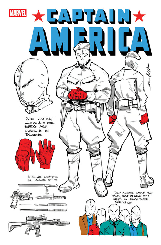 Captain America #18 Valerio Schiti Design 1:10 Variant — Cover