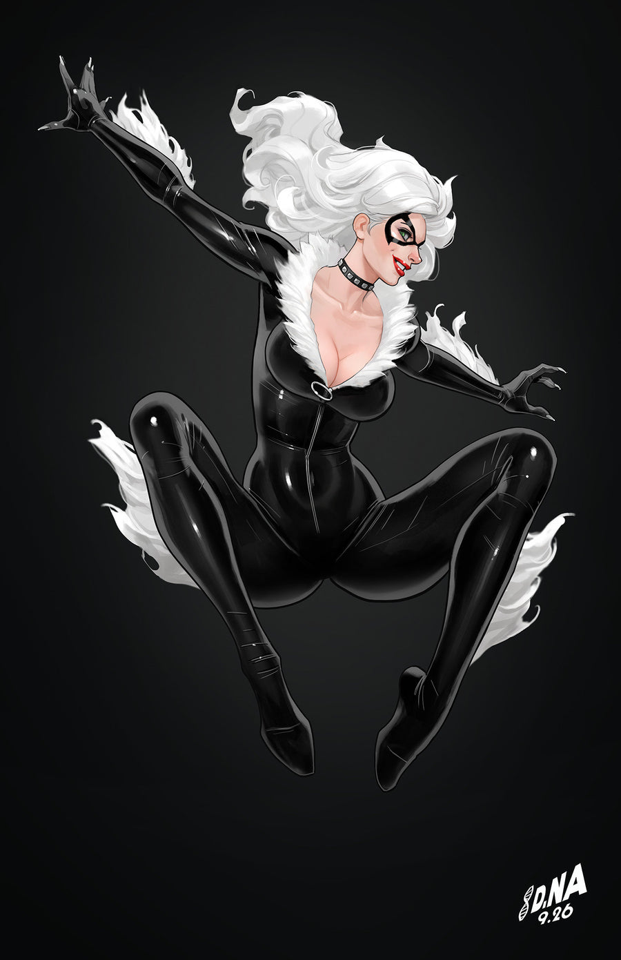 Black Cat #17 David Nakayama Color Block Black Virgin 1:50 Variant — Cover