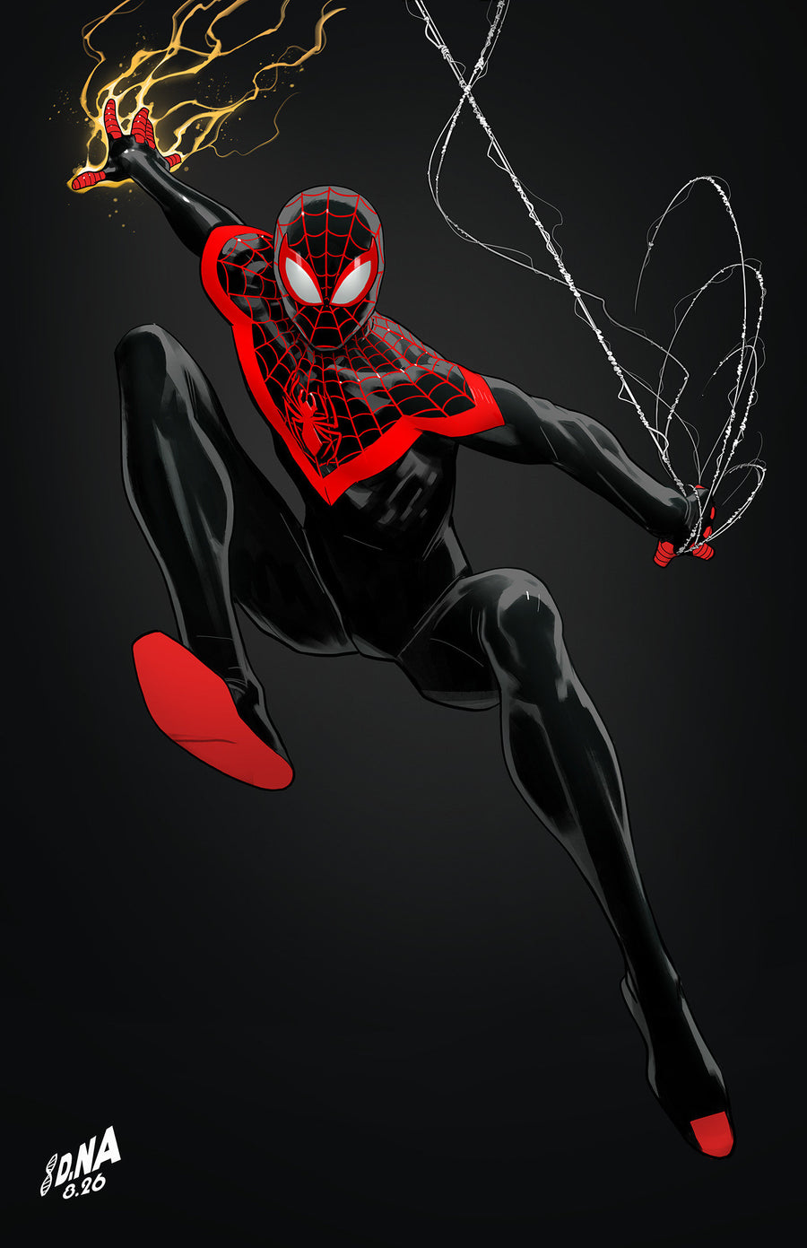Miles Morales: Spider-Man #5 David Nakayama Color Block Black Virgin 1:50 Variant — Cover