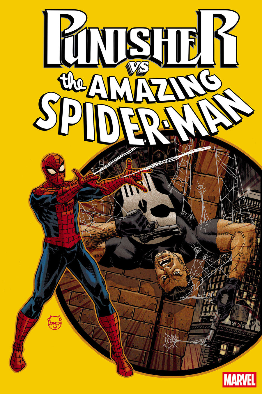PUNISHER VS. SPIDER-MAN #1 DAVE JOHNSON FOIL VARIANT — Cover