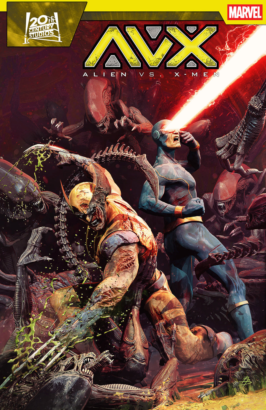 ALIEN VS. X-MEN #1 BJORN BARENDS VARIANT — Cover