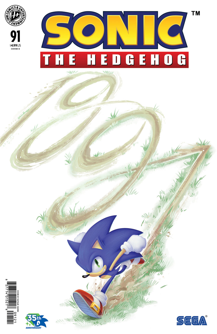 Sonic the Hedgehog #91 Variant B (Haines) — Cover