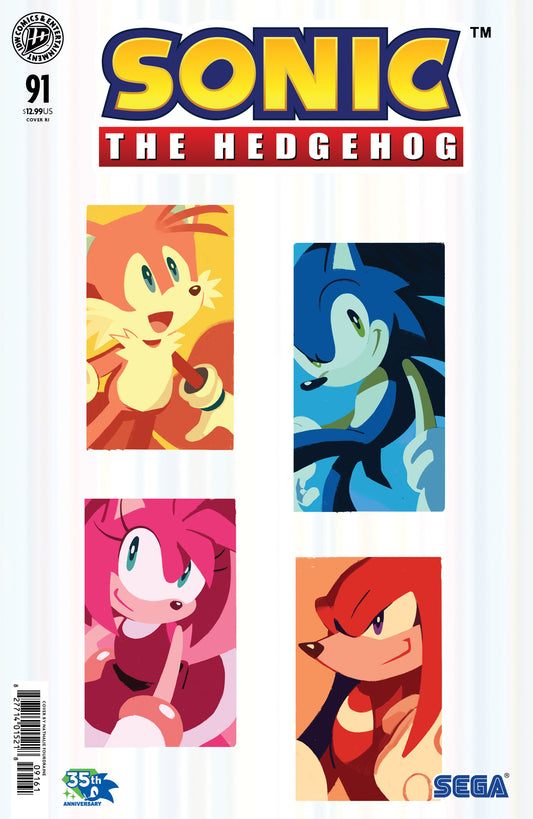 Sonic the Hedgehog #91 Variant RI (10) Foil (Fourdraine) — Cover