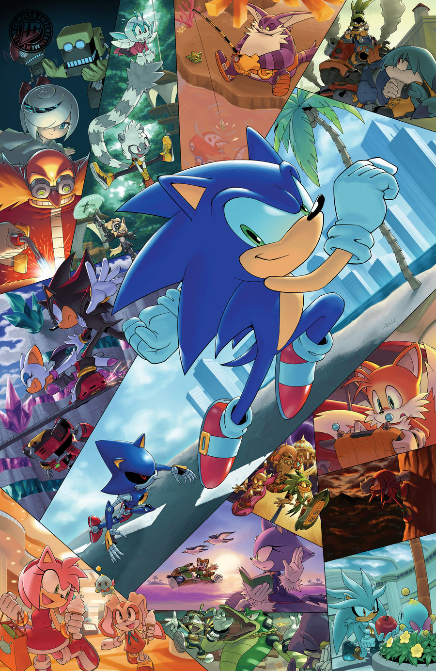 Sonic the Hedgehog #91 Variant RI (25) (Hammerstrom Full Art) — Cover