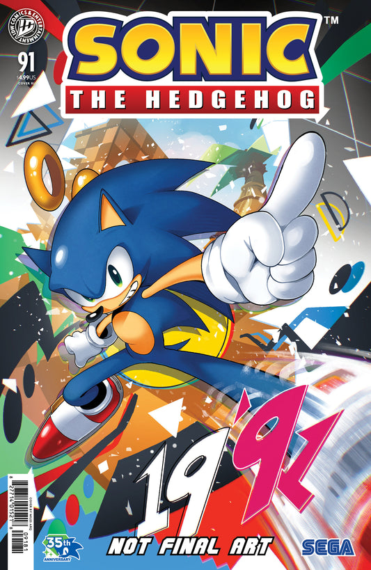 Sonic the Hedgehog #91 Variant RI (50) (Arq) — Cover