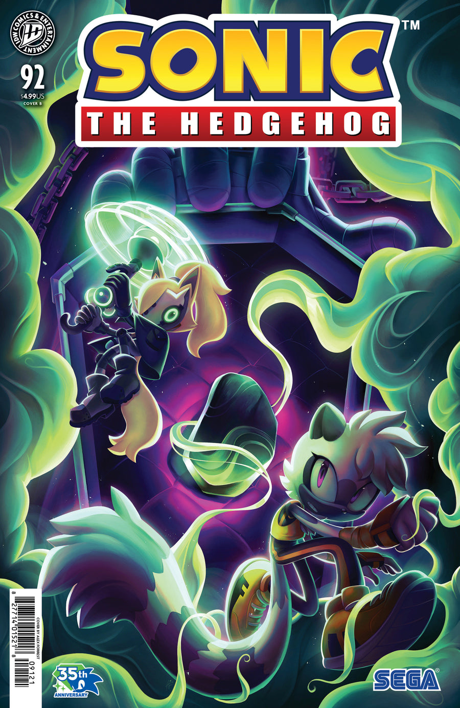 Sonic the Hedgehog #92 Variant B (Forrest) — Cover