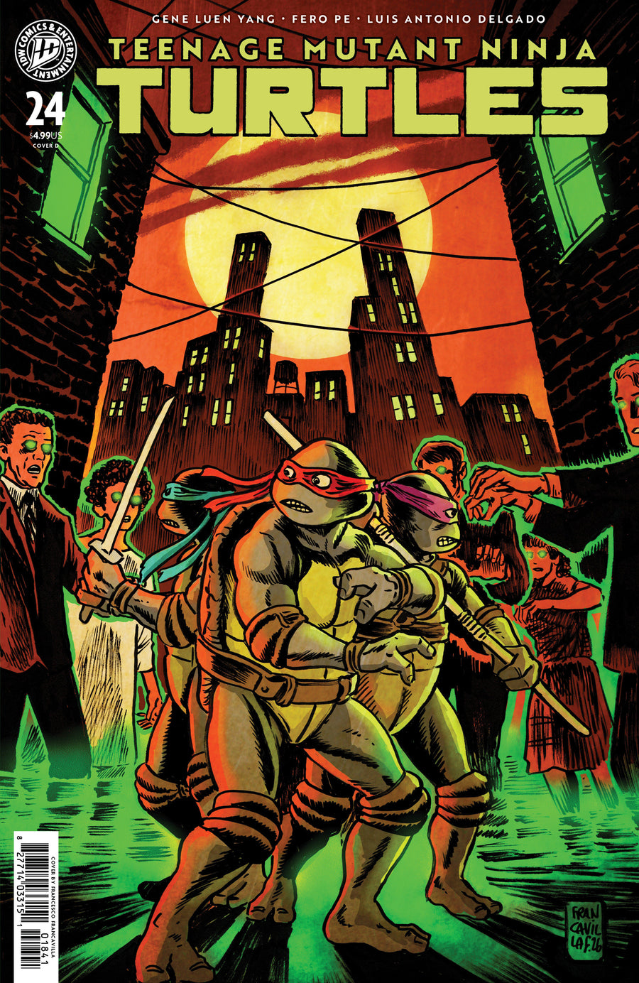 Teenage Mutant Ninja Turtles #24 Variant D (Francavilla) — Cover